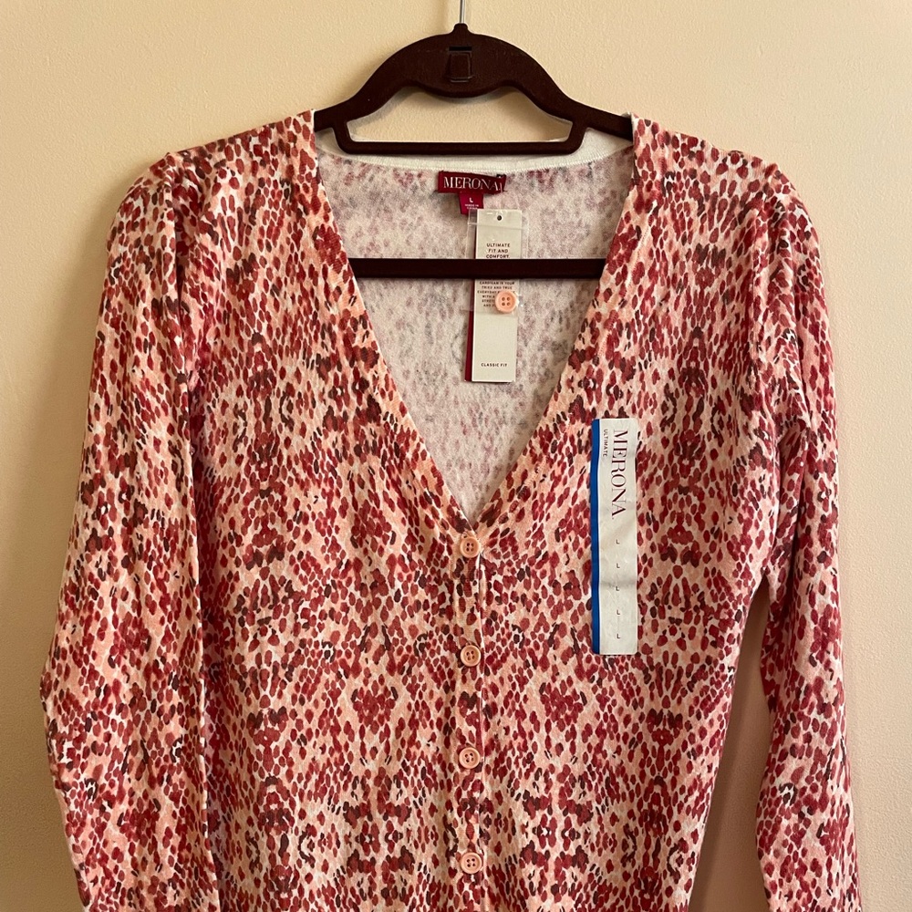 NWT V-Neck Button Down Sweater